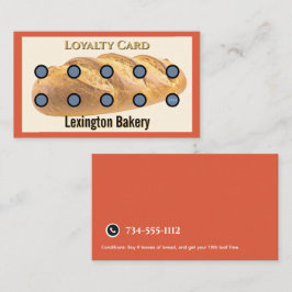 Bageri Punch Card | Bakverk Lojalitetskort Bröd Rö Visitkort