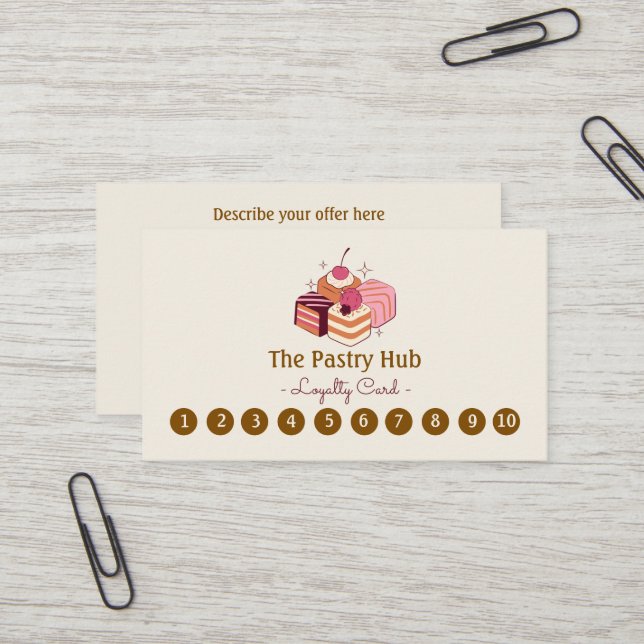 Bageri Punch Card Visitkort (Fram/Back In Situ)