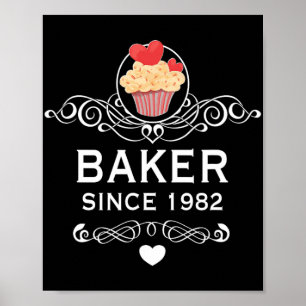 Bageri Sedan 1982 Cupcake 42-årsdag Mors Dag Poster