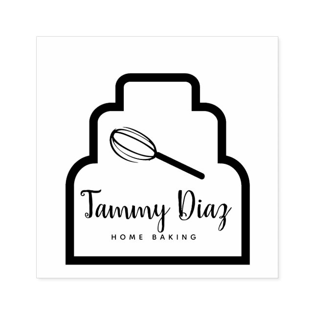 Bageri Viska Bageri Katt Logotyp Stämpel (Tryck)