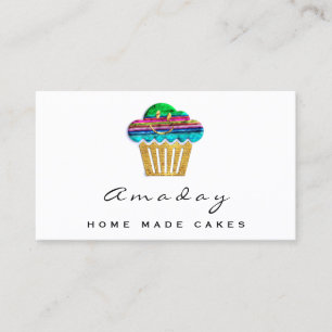 Bageriets hemmagjorda Cakes Logotyp Muffin Chican Visitkort