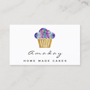 Bageriets hemmagjorda kakor Logotyp Muffin Golden Visitkort