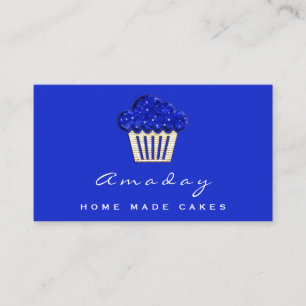 Bageriets hemmagjorda kakor Logotyp Muffin Guld B Visitkort