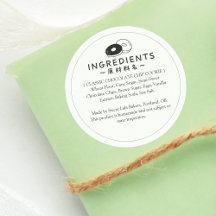 Bageringrediens Produktetikett Enkel cute Donut