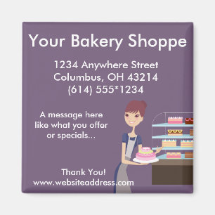 Bagerit/bakelse shoppar design 4 magnet