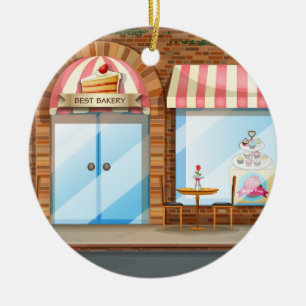 Bagerit shoppar julgransprydnad keramik