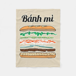 Bagett för Banh Mi vietnamesisk smörgåsfranskbr Fleecefilt