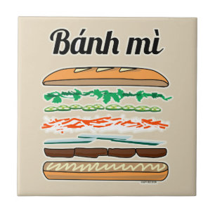 Bagett för Banh Mi vietnamesisk smörgåsfranskbr Kakelplatta