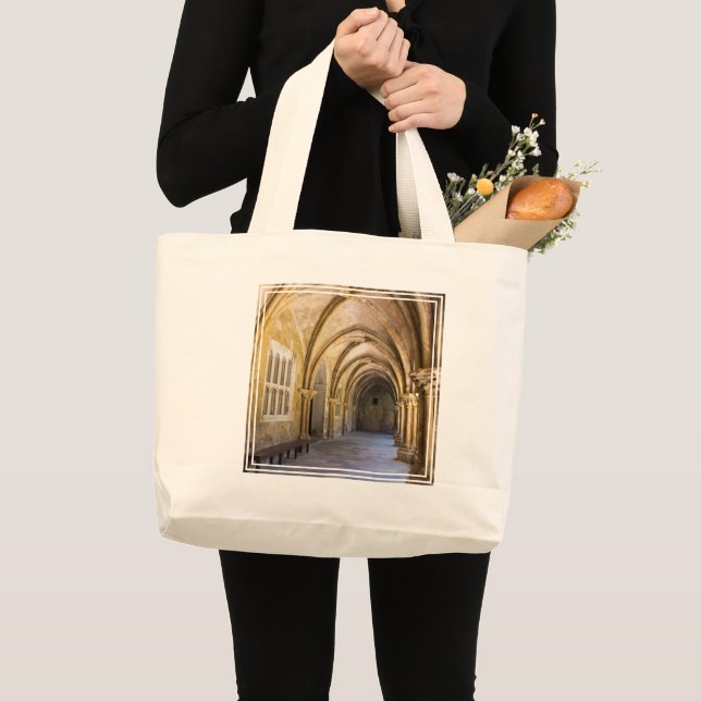 Bågformad katedral klostergång jumbo tygkasse (Framsida (produkt))