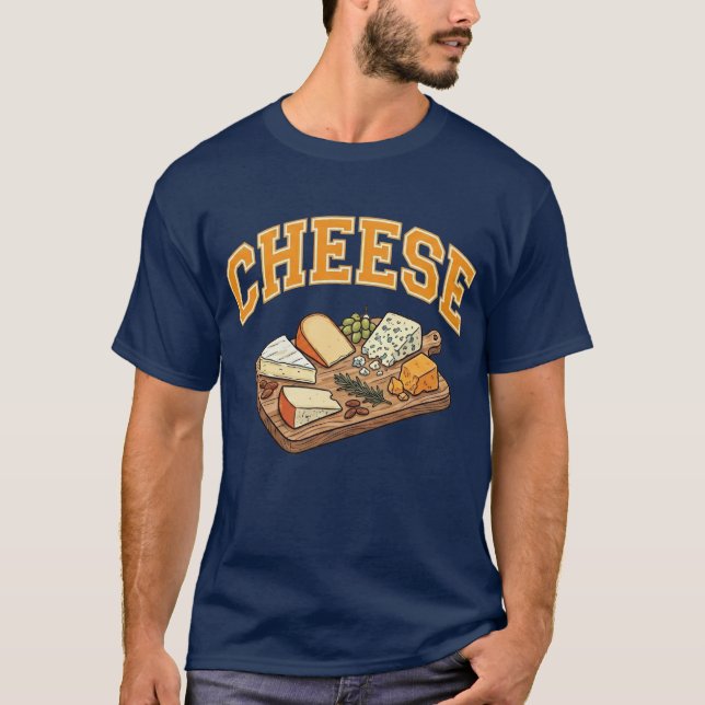 Bågformad universitetskollegial stil kulinarisk gr t shirt (Framsida)
