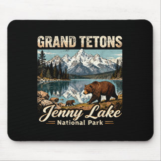Bågformade Grand Tetons Jenny Lake National Park B Musmatta