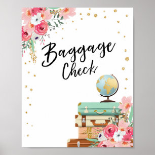 Baggcheckning Skriv Travel-dusch Miss till Mrs Fav Poster