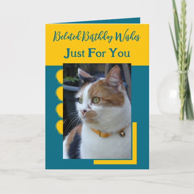 Bägge födelsedagen önskemål bara för din blå gult kort (Framsida)