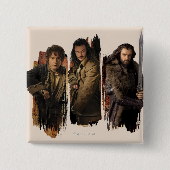 BAGGINS™, BARD THE BOWMAN™ OCH THORIN OAKENSHIELD™ KNAPP (Framsida)