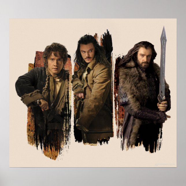 BAGGINS™, BARD THE BOWMAN™ OCH THORIN OAKENSHIELD™ POSTER (Framsidan)
