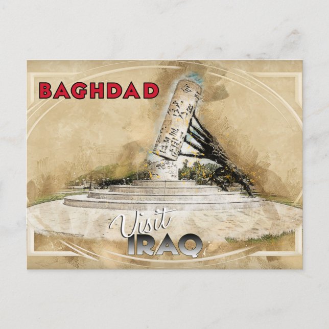 Baghdad, Besök Irak Vykort (Framsida)