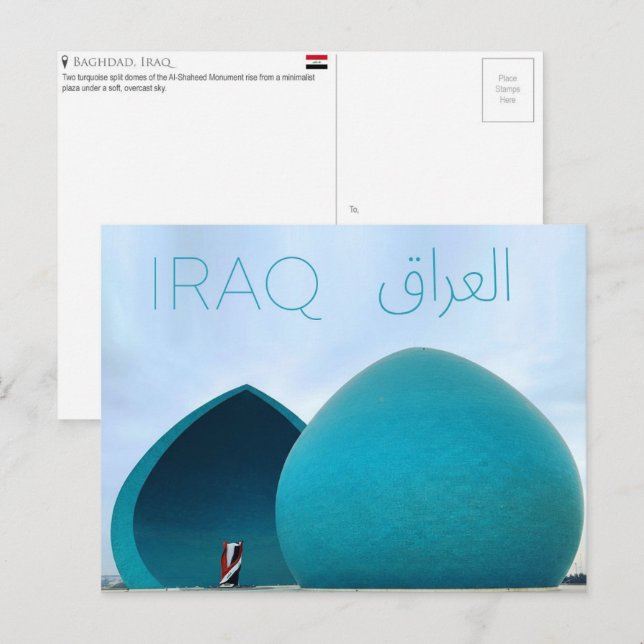 Baghdad, Irak Resebrevkort Vykort (Fram/baksida)