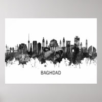 Baghdad Irak Skyline BW