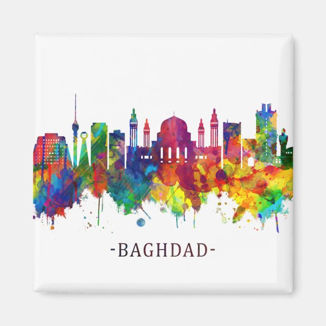 Baghdad Irak Skyline Magnet (Framsidan)