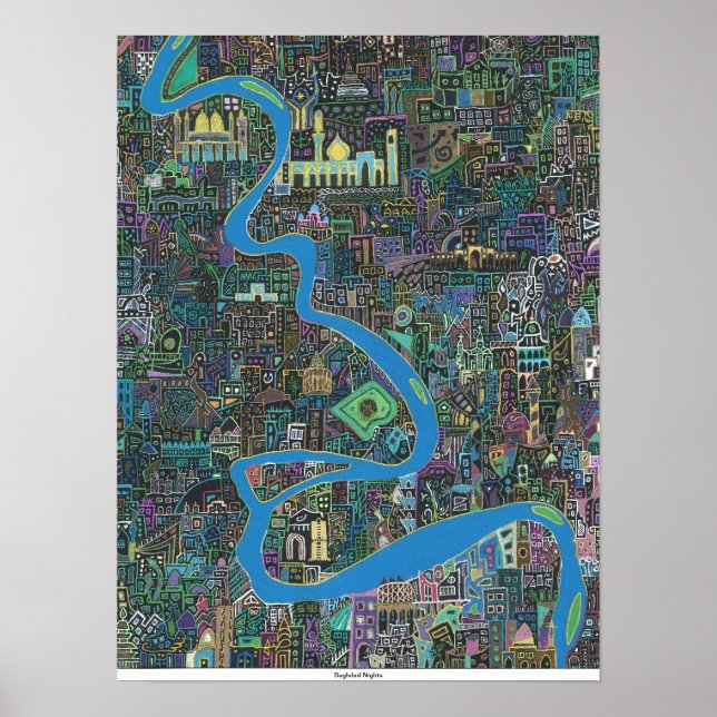 Baghdad Nights - Skriv ut Poster (Framsidan)