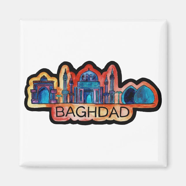 Baghdad Skyline Magnet (Framsidan)