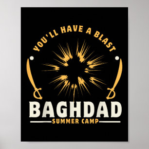 Baghdad Summer Camp Usa Veterans Iraks militära Kr Poster