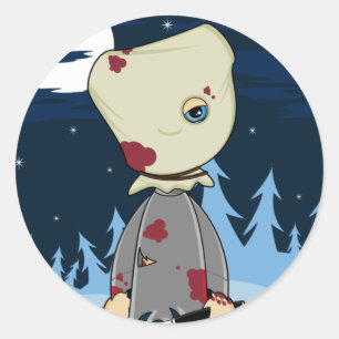 Baghead Serial Killer Sticker Lakan Runt Klistermärke