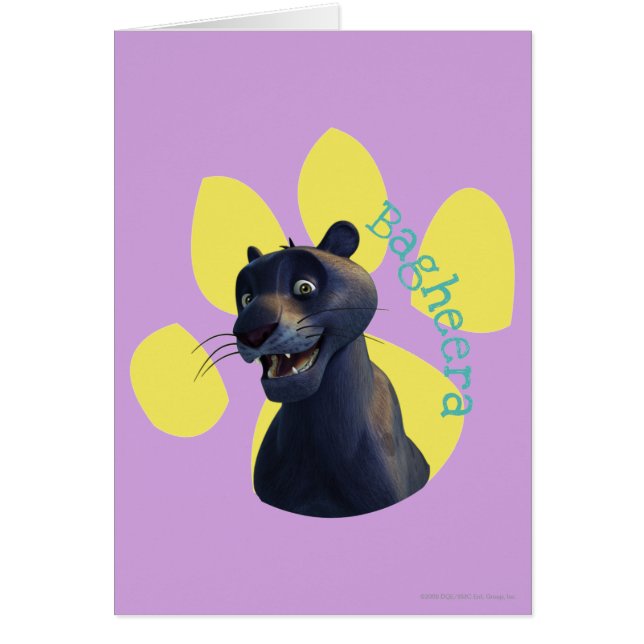 Bagheera 1 hälsningskort (Framsidan)