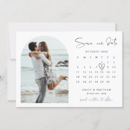 Bågkalender fotografera Spara datumet inbjudan