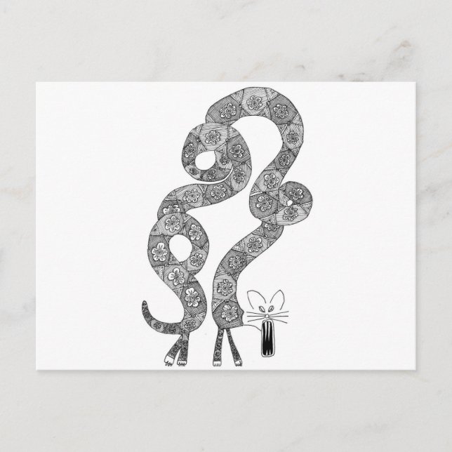 bågkatt vykort (Framsida)