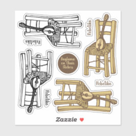 Baglama på stol klistermärken