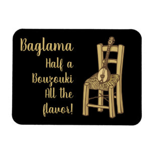 Baglama på stol magnet