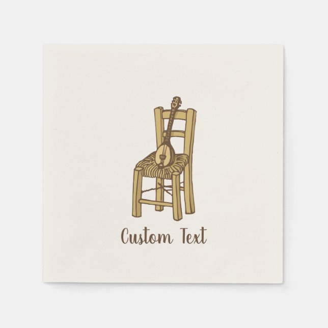 Baglama på stol pappersservett (Framsidan)