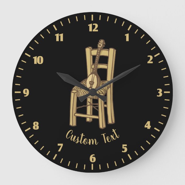 Baglama på stol stor klocka (Framsida)