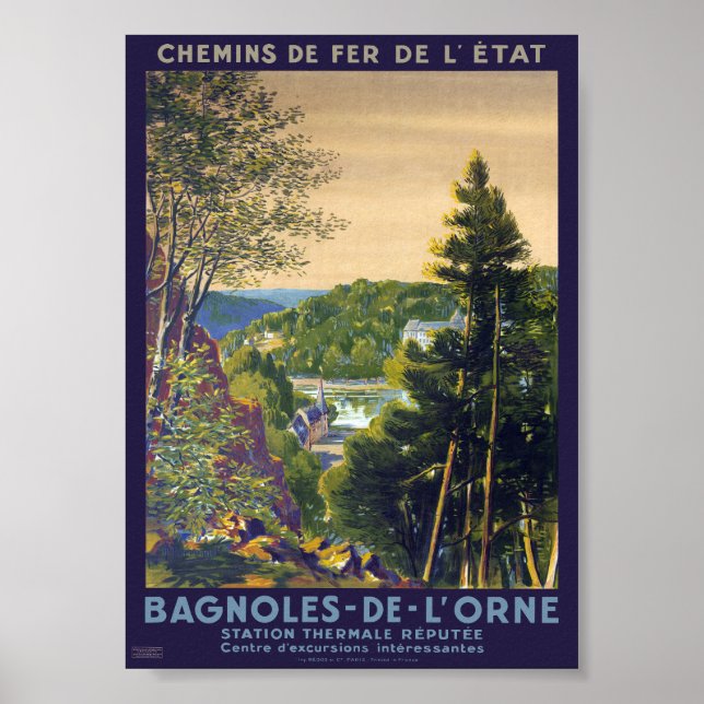 Bagnoles-de-l'Orne Vintage Affisch 1922 (Framsidan)