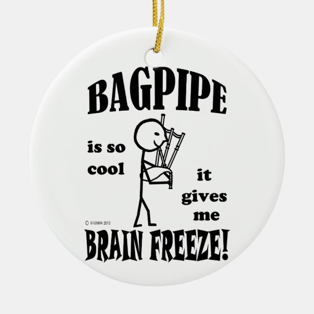 Bagpipe, Brain Freeze Julgransprydnad Keramik (Framsidan)