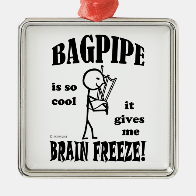 Bagpipe, Brain Freeze Julgransprydnad Metall (Framsidan)