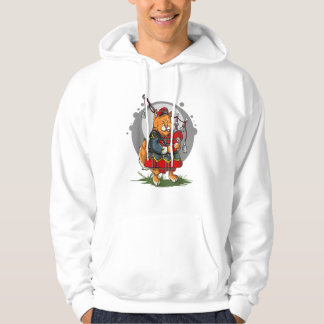 Bagpipe Cat Spela Bagpipes Scottish Music Kitten Hoodie