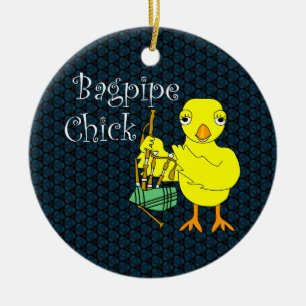 Bagpipe-Chick Julgransprydnad Keramik