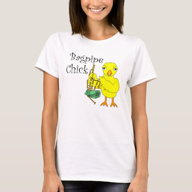 Bagpipe-Chick T Shirt (Framsida)