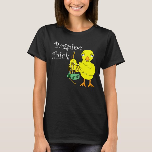 Bagpipe-Chick T Shirt (Framsida)