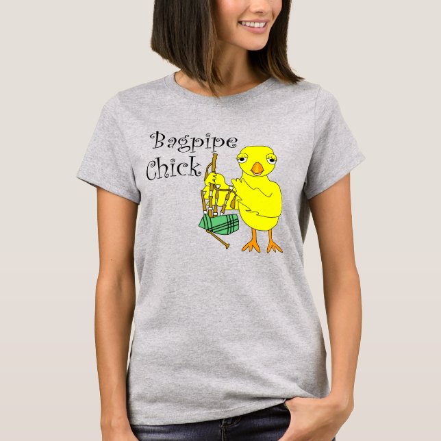 Bagpipe-Chick T Shirt (Framsida)