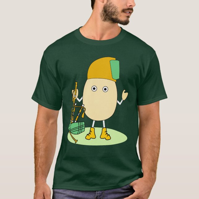 Bagpipe Egghead T Shirt (Framsida)