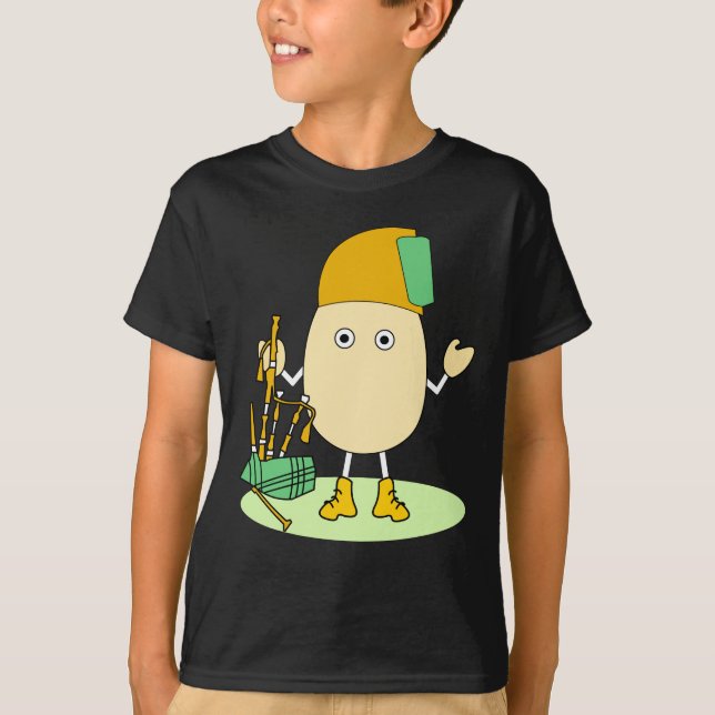 Bagpipe Egghead T Shirt (Framsida)