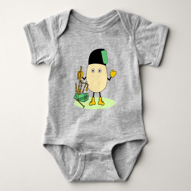 Bagpipe Egghead T Shirt (Framsida)