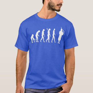 Bagpipe Evolution Bagpiping Scottish Bagpiper Musi T Shirt