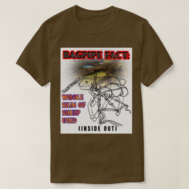 Bagpipe Fact 8 T Shirt (Design framsida)