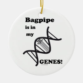 Bagpipe finns i mina gener julgransprydnad keramik