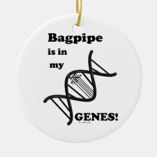 Bagpipe finns i mina gener julgransprydnad keramik