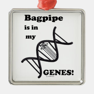 Bagpipe finns i mina gener julgransprydnad metall